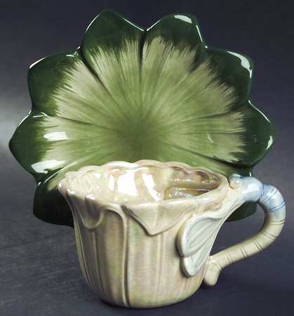 Art Nouveau Flat Cup & Saucer Set