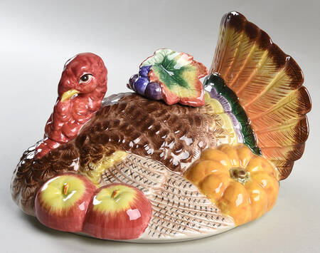 Autumn Bounty Lid for Figural Round Vegetable