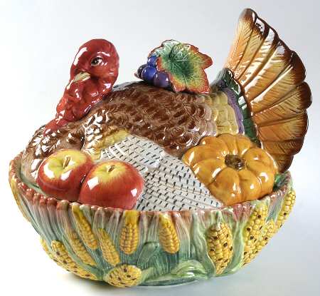 Autumn Bounty Figural Round Covered Vegetable