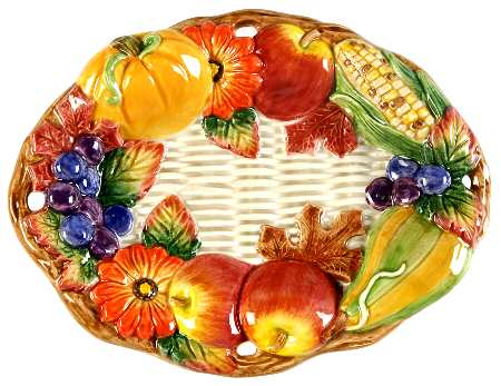 Autumn Bounty Tray for Salt and Pepper Set