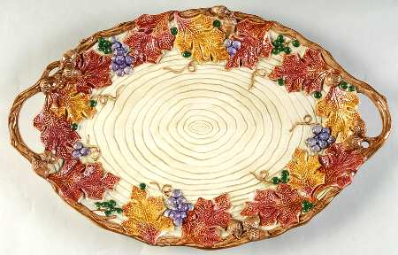 Autumn Woods 18" Oval Serving Platter