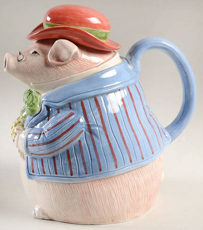 Bacon & Eggs Figural Teapot & Lid