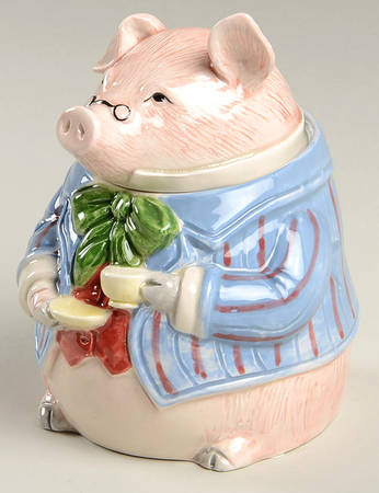 Bacon & Eggs Figural Sugar Bowl & Lid