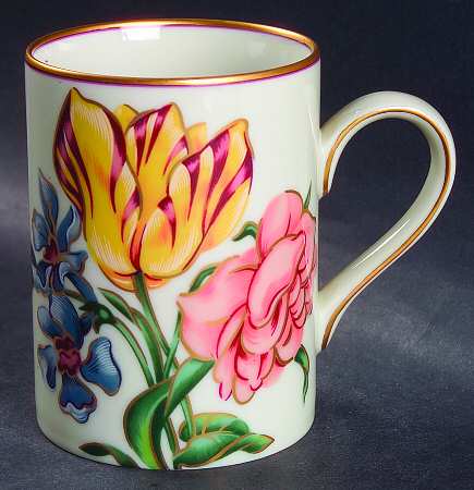 Bariolage Des Fleurs (Buff Rim) Mug