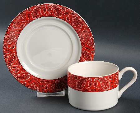 Bandana Flat Cup & Saucer Set