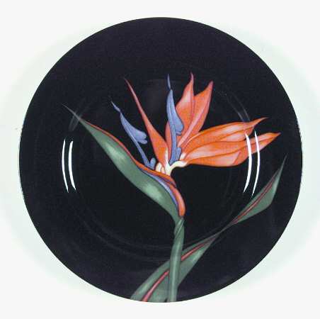 Bird of Paradise (Black Background) by Fitz &amp; Floyd