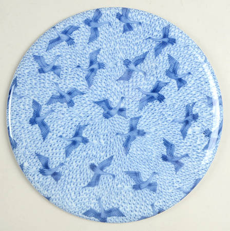 Blue Stork 9" Round Trivet