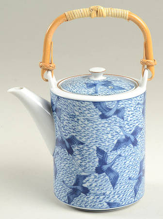 Blue Stork Teapot & Lid