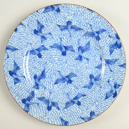 Blue Stork Salad Plate