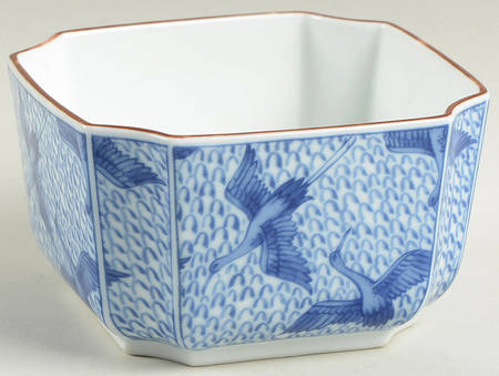 Blue Stork 4" Square Bowl