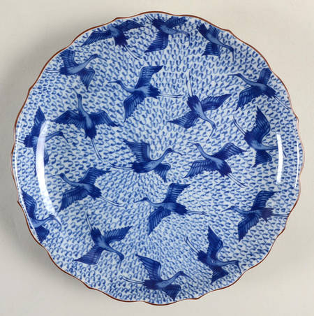 Blue Stork Salad Plate