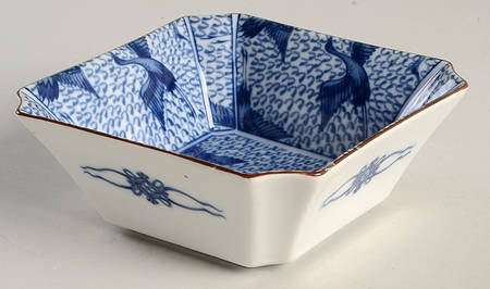 Blue Stork 4" Square Bowl