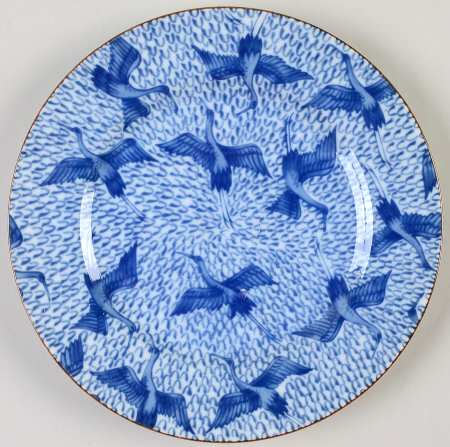 Blue Stork Bread & Butter Plate