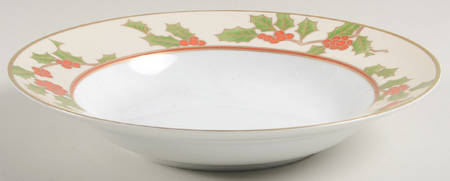 Boughs of Holly Rim Soup Bowl by Fitz & Floyd