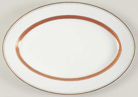 Bordure Rouge 14" Oval Serving Platter