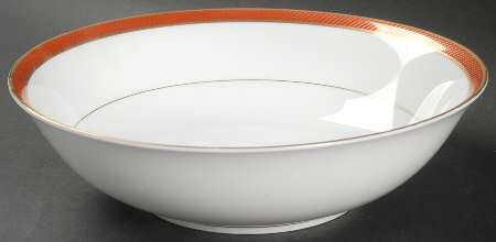 Bordure Rouge 9" Round Vegetable Bowl