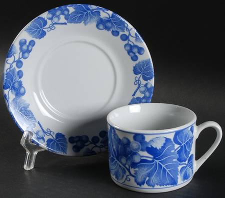 Bordeaux Flat Cup & Saucer Set