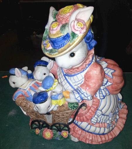Bustles & Beaus Figural Cookie Jar & Lid
