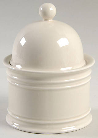 Buff Apothecary Jar & Lid