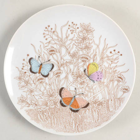 Butterfly Garden Salad Plate
