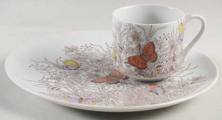 Butterfly Garden Snack Plate & Cup Set