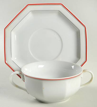 Caprice Flat Cream Soup Bowl & Saucer Set