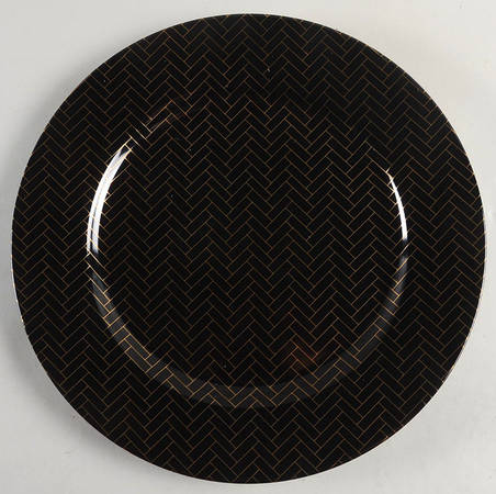 Carreaux Black Service Plate (Charger)