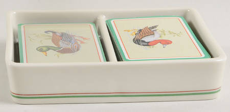 Canard Sauvage (White Body) Double Deck Playing Card Box-No Lid