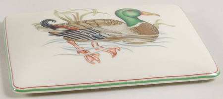 Canard Sauvage (White Body) Double Deck Playing Card Box-Lid