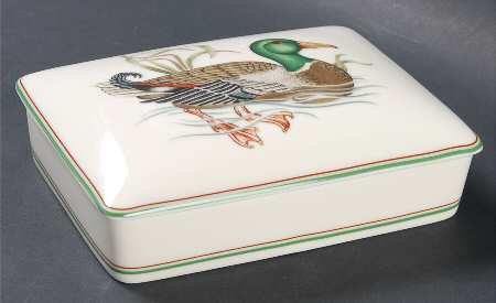 Canard Sauvage (White Body) Double Deck Playing Card Box & Lid