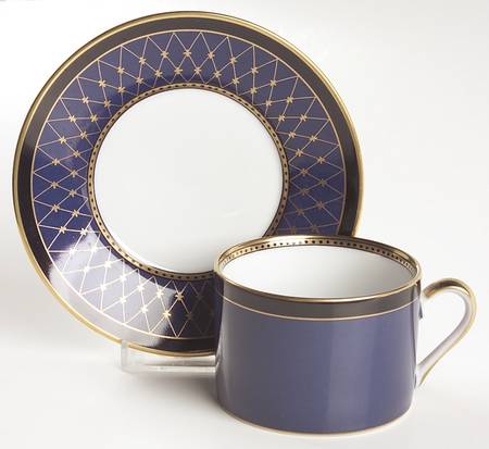 Chaumont Lapis Blue Flat Cup & Saucer Set