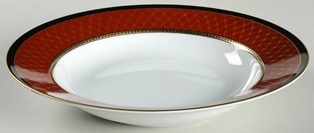 Chaumont Cinnabar Large Rim Soup Bowl