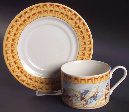 Cherubs Flat Cup & Saucer Set by Fitz & Floyd