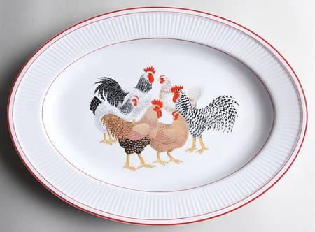 Chicken Fricassee 14" Oval Serving Platter