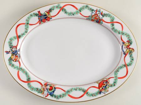 Christmas Wonderland 14" Oval Serving Platter