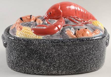 Clambake 2 Quart Oval Covered Casserole
