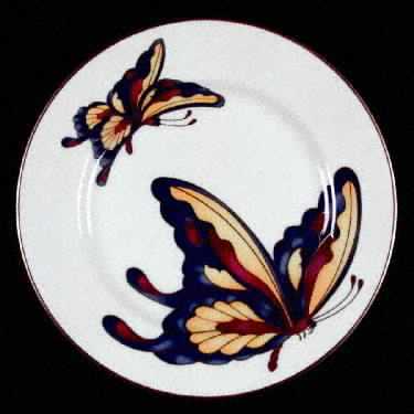 Cloisonne Butterfly Salad Plate