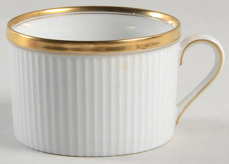 Classique d'Or White (Gold Ring, Verge and Trim) Flat Cup