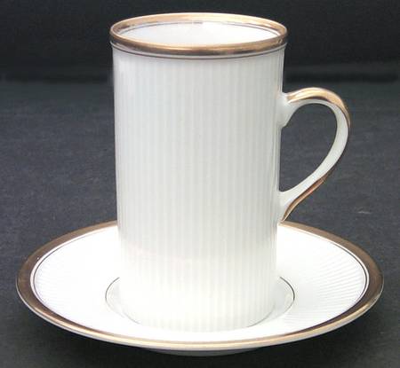 Classique d'Or White (Gold Ring, Verge and Trim) Irish Coffee Cup and Saucer Set