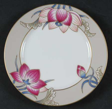 Cloisonne Lotus (Silver Satin) Bread & Butter Plate