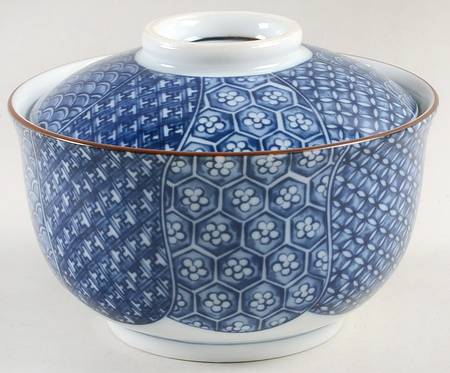 Cloisonne Rice Bowl & Lid