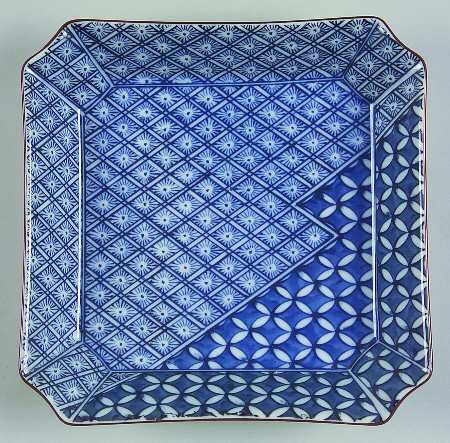 Blue Mosaic 6" Square Plate
