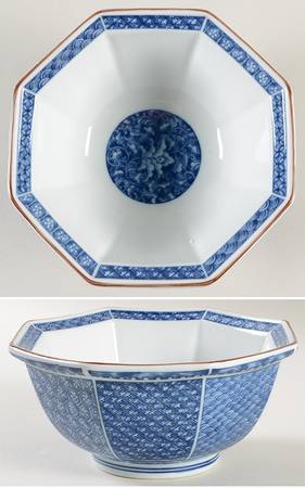 Cloisonne 7" Octagonal Vegetable Bowl
