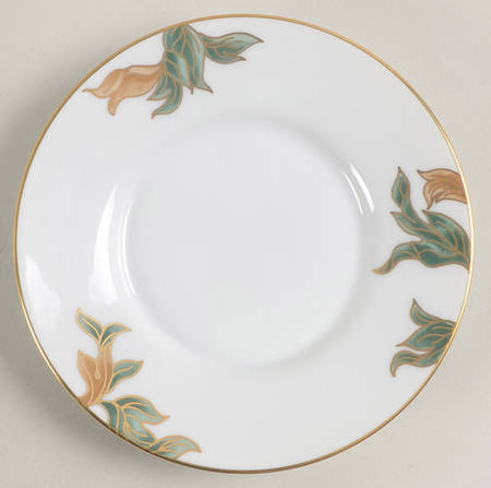 Cloisonne Peony White Saucer by Fitz & Floyd