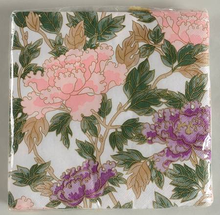 Cloisonne Peony White Package of Paper Luncheon Napkins