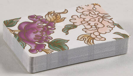 Cloisonne Peony Black Single Deck Playing Cards