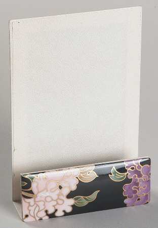 Cloisonne Peony Black Notepad Holder