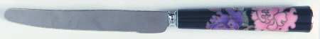 Cloisonne Peony Black Small Dinner Knife