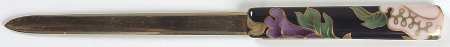 Cloisonne Peony Black Letter Opener