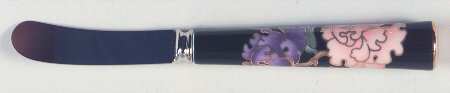 Cloisonne Peony Black Canape Spreader
